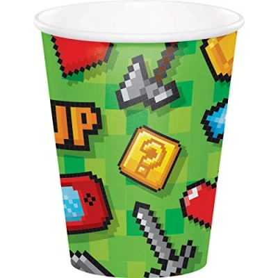 Image of Creative Party PC336038 Video Game Items Paper Cups 8 Pcs, Multicolor