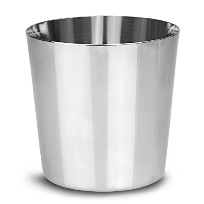 Image of dine@drinkstuff Stainless Steel Chip Cup 8.5 x 8.5cm Mini Tapas Serving Bucket, Cup, Bucket