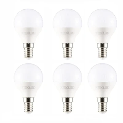 Image of TEKLED® P45 Golf Ball DIMMABLE LED Bulbs E14 Small Edison Screw Energy Saving 6W Light Bulb 50W Incandescent Equivalent 2700K 480LM 6 Pack Warm White