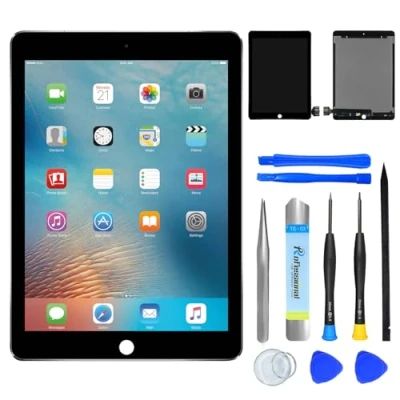 Image of NB+ Touch Screen LCD Replacement For iPad Pro 9.7 inch A1673 A1674 A1675 2016 Display Unit Digitizer Front Glass Panel Black with Tools(Black)