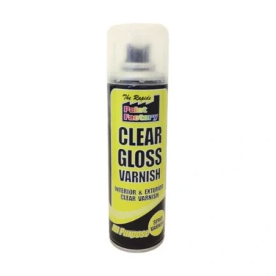Image of Varnish Spray Can 250ml Clear Gloss X Pack Of 2