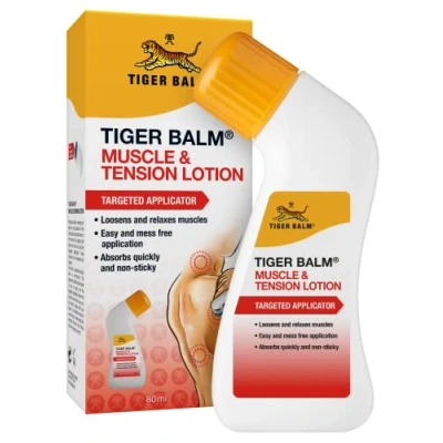 Image of Tiger Balm Muscle and Tension Lotion with Targeted Applicator, 80 ml
