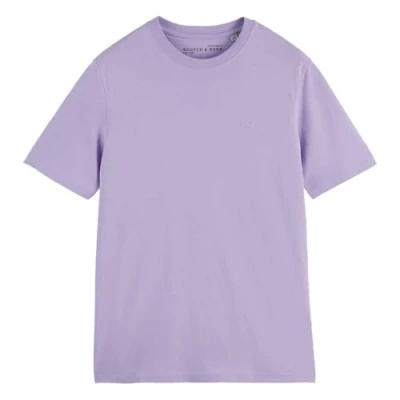 Image of Scotch &amp; Soda Seasonal CORE Regular FIT LOGO Basic Tshirt, Men&#039;s, Size: XXL, Bright lavender