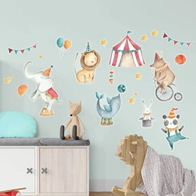 Image of Papierdrachen Wall Stickers 8 Sheets with for Children Nursery Decoration Circus 22 x 30 cm per Sheet Boys and Girls Set 3