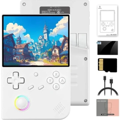 Image of RG40XXV Retro Handheld Game Console 4.0 IPS Screen, Linux System, 64GB SD Card with 5528 Classic Games, H700 Quad Core CPU, 5G WiFi, Bluetooth 4.2, TV Output, 3200mAh Battery (white)