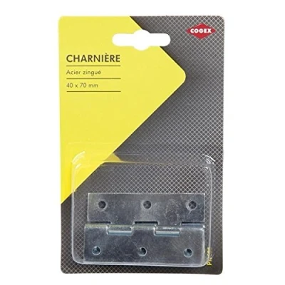 Image of Cogex 85311 Hinge Metal, Grey, 40 x 70 mm, Set of 7 Pieces