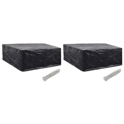 Image of vidaXL Garden Furniture Covers 2 pcs 10 Eyelets 260x260x90 cm