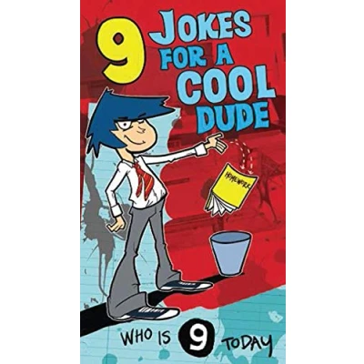 Image of 9th Birthday Card For Boys 9 Year Olds With Jokes A Cool Dude