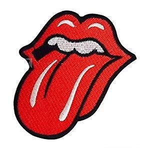 Image of Fat catz copy Red Rolling Stones Classic Tongue Embroidered Iron on Sew Patch 9.5cm x 7cm