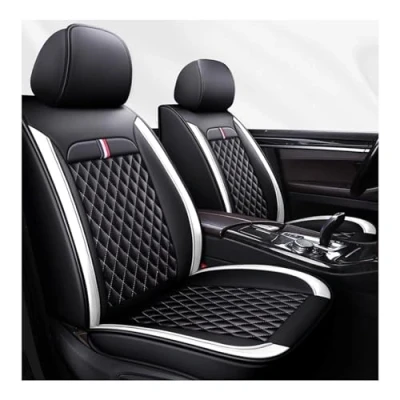 Image of DUBOM Car Cover Seats Full Set for Ford Puma 2020 2023, Waterproof Seat Covers, Leather Cushion Protectors, Airbag Compatible (Color : C(White))