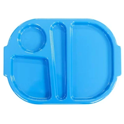 Image of Harfield D7798BL Polycarbonate Meal Tray, Blue, 28cm x 23cm