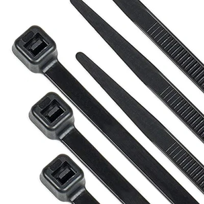 Image of 100 Pack of Black Cable Ties, 300mm x 7.6mm, 12&quot; Premium Tie Wraps Self Locking, Heavy Duty Nylon Zip Ties for Home Office Garage and Workshop