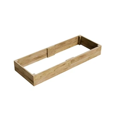Image of Gro Garden Products Wooden Raised Bed 90cm L x 240cm W 30cm H Large Planters for Vegetables, Herbs, or Flowers Trough Planter Box with FSC Tanalised Timber