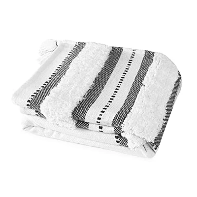 Image of EHC Throws for Sofas Large,Blanket Sofa throw, beds Double Settee Bed Cover, 150 x 200 cm, Black