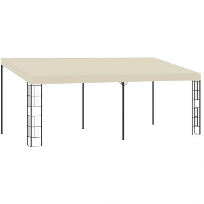Image of vidaXL Wall mounted Gazebo 3x6 m Cream Fabric