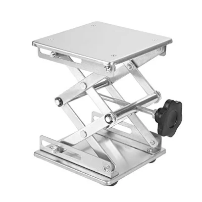 Image of Stainless Steel Lab Scientific Lifting Platform Stand Rack Height Adjustable Scissor 150x150x250mm