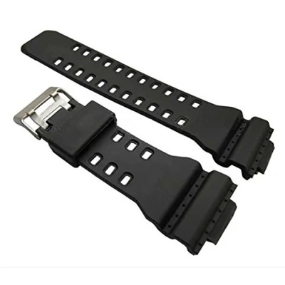 Image of GA 100 Black Rubber Replacement Watch Strap for Casio G Shock GA100