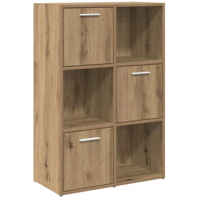 Image of vidaXL Bookshelf Artisan Oak 60.5x30x90 cm Engineered Wood