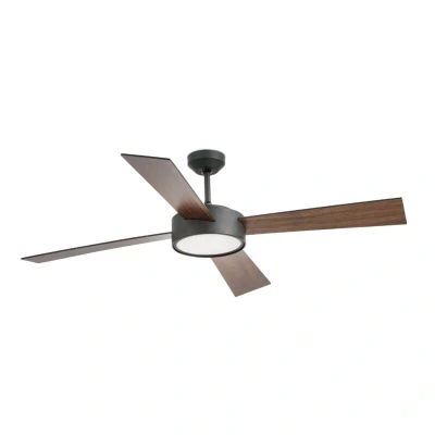 Image of Hydra LED Ceiling Fan 132cm Black 4 Blades 16W