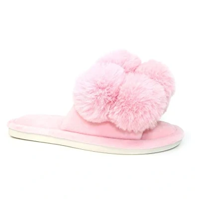 Image of Ladies Octavia Pom Slipper Pink