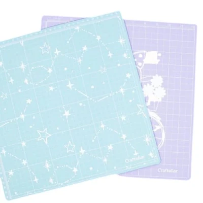 Image of Craftelier Self Healing Cutting Base for Double Sided Scrapbooking and Crafts with Measuring in Centimeters Inches Printed Designs Size 32.5 x 0.3 cm (12.8 12.8 inches)
