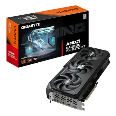 Image of Gigabyte Radeon RX 9070 XT GAMING OC 16G Graphics Card 16GB GDDR6, 256bit, PCI E 5.0, 3060 MHz Core Clock, 2 x DisplayPort, HDMI, GV R9070XTGAMING 16GD