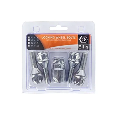 Image of Ellis Excellence Set of 4 M12 x 1.5 Tapered Alloy Wheel Locking Bolts (30mm Thread)
