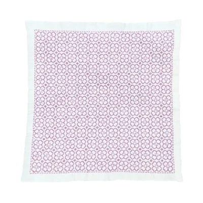 Image of Olympus Thread Hitomezashi Sashiko Hana Fukin Cherry Blossom Printed Fabric, Multi Colour
