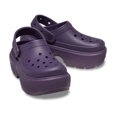 Image of Crocs Stomp Unisex Pool slides, Size: M9/W10, Dark iris Synthetics