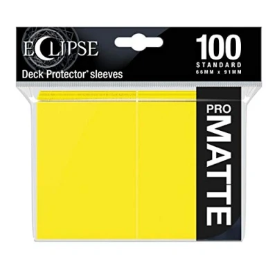 Image of Ultra Pro E 15620 Eclipse Standard Matte Sleeves 100 Pack Lemon Yellow
