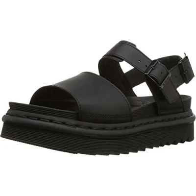 Image of Dr. Martens VOSS Platform sandals, Women&#039;s, Size: 7, Black Leather