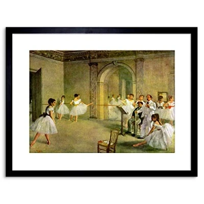 Image of Wee Blue Coo Painting Degas Hall Opera Ballet Rue Peletier Framed Wall Art Print