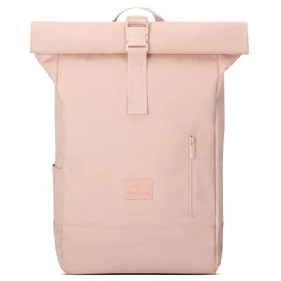 Image of JOHNNY URBAN Roll Top Backpack Women &amp; Men Pink Robin Medium Durable Rolltop Daypack Casual Rucksack Day Bag 16 Inch Laptop Compartment Water Repellent