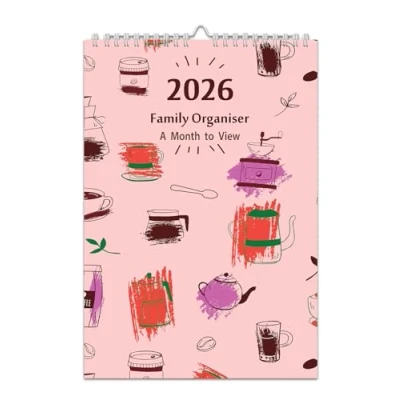 Image of Arpan 2025 Large A3 Family Organiser Calendar One Month to View, Home Planner with 5 Columns