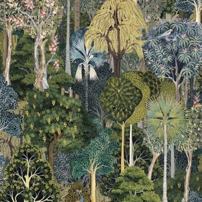 Image of Galerie 47650 Heritage Green Jungle Wallpaper