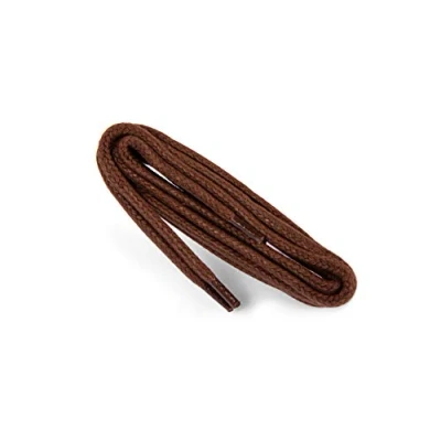 Image of Kaps Thick Waxed Shoelaces 100% Natural Cotton With Wax Finish For All Shoe Types Made in Europe (90 cm 36 inch 5 to 6 eyelet pairs / 76 Brown)