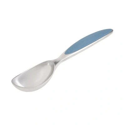 Image of Wiltshire Colour Rush Ice Cream Scoop, Chrome Plated, Anti Slip Soft Grip, Multi Functional Gelato Sorbet Spoon &amp; Server, Metal Dessert Cookie Mash Potato Fruit Baller, Blue, 17.5x3.8x2.3cm