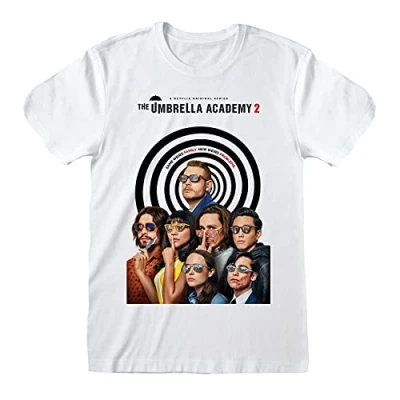 Image of Umbrella Academy Season 2 Poster Adults White T Shirt XX Large