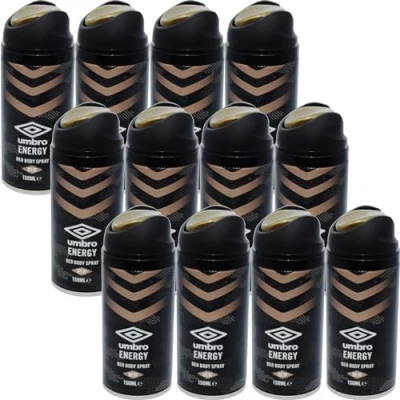 Image of Umbro Energy Deodorant Body Spray 150ml (12 Pack) (With A FREE Fridge Magnet)