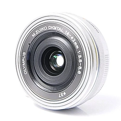 Image of Olympus M.Zuiko Digital 14 42 mm F3.5 5.6 EZ Lens, Standard Zoom, Suitable for All MFT Cameras (Olympus OM D &amp; PEN Models, Panasonic G Series), silver