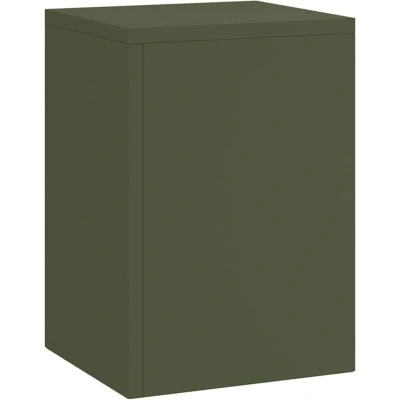 Image of vidaXL Outdoor Plant Stands Pillar 3 pcs Olive Green Steel