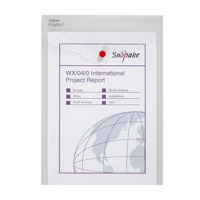 Image of Snopake Polyfile P File Wallet Portrait A4 Clear (5 Pack) 13263