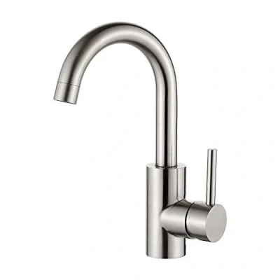 Image of GRIFEMA G1002A Irismart Stainless Steel Basin Mixer Tap 360 Swivel, Hot &amp; Cold Water Control, Saving, Durable, Easy DIY Installation, UK Standard Hoses,Brushed [Amazon Exclusive]