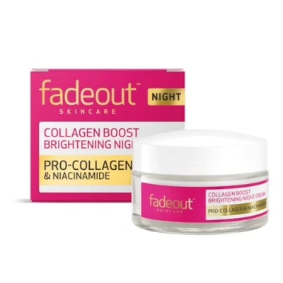 Image of Fade Out Collagen Boost Brightening Night Cream Anti Aging Moisturizer with Vitamin C &amp; Hyaluronic Acid 50ml