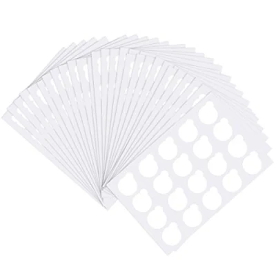 Image of 500pcs Eyelash Glue Holder, 2.5cm Jade Stone Disposable Pads for Extension, Waterproof Sticker Ring Pallet