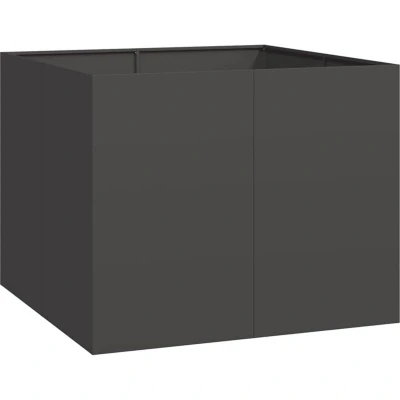 Image of vidaXL Planter Black 100x100x80 cm Steel