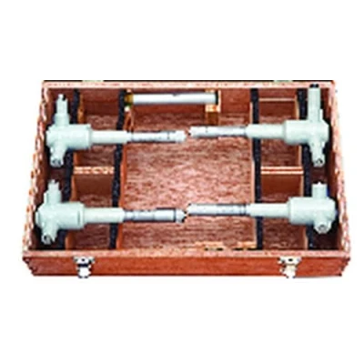 Image of Mitutoyo 368 994 (0.005mm) Economy 3 Point Internal Micrometer Holtest Set 100 200mm