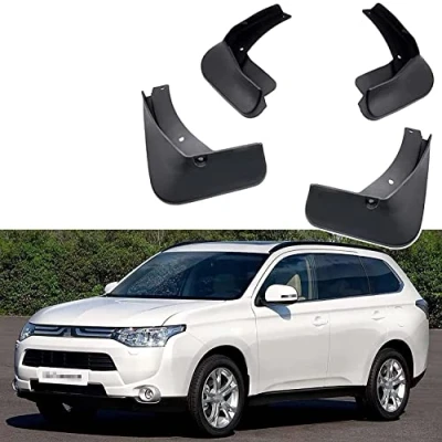 Image of HORFOD 4 pcs Mud Flaps for Mitsubishi Outlander 2013 2014 2015, Splash Guards Fender Front Rear Mudguards Styling Body Wheel Accessories