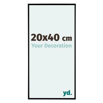 Image of yd. Your Decoration 20 x 40 cm Plastic Picture Frame with Acrylic Glass Excellent Quality Matte Black UV Resistant Plate Anti Reflective Photo Evry