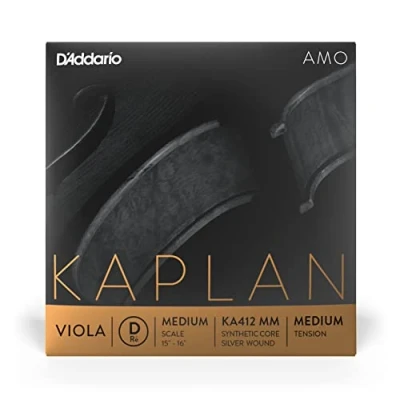 Image of D&#039;Addario Kaplan Amo Viola String Single D KA412 MM Strings Medium Scale, Tension